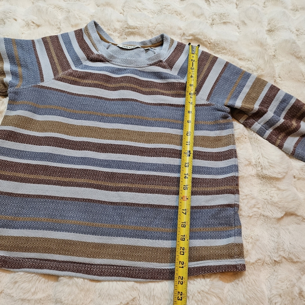 Orvis Striped Sweater Size Medium - Picture 4 of 4